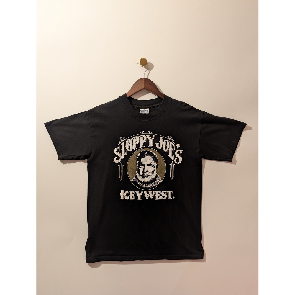 Sloppy Joes Key West Shirt Mens M Black Excellent Hemingway Souvenir Tee